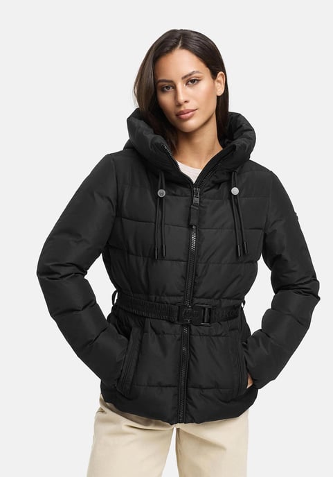 Chaqueta de invierno Marikoo Himee para mujer con cinturón y bolsillos magnéticos - Image 5