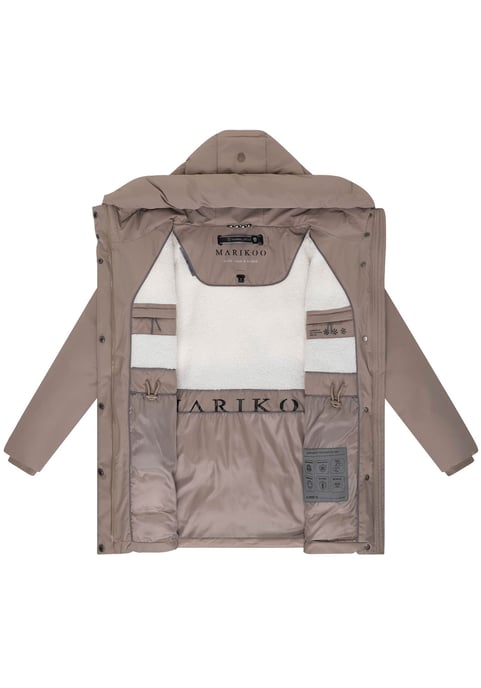 Chaqueta de invierno Marikoo Delilah para mujer con forro polar y cintura ajustable - Image 4