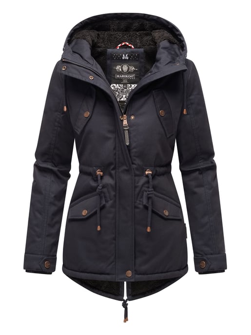 Chaqueta de invierno Marikoo Manolya para mujer con exterior de algodón y forro de borreguito - Image 1