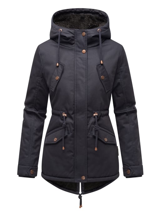 Chaqueta de invierno Marikoo Manolya para mujer con exterior de algodón y forro de borreguito - Image 2