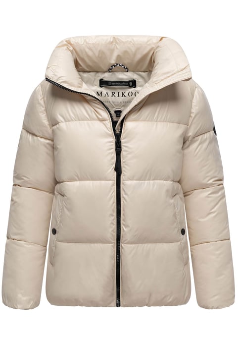 Chaqueta de invierno Marikoo Hazalee para mujer estilo puffer con acabado brillante - Image 1