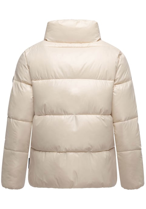 Chaqueta de invierno Marikoo Hazalee para mujer estilo puffer con acabado brillante - Image 3