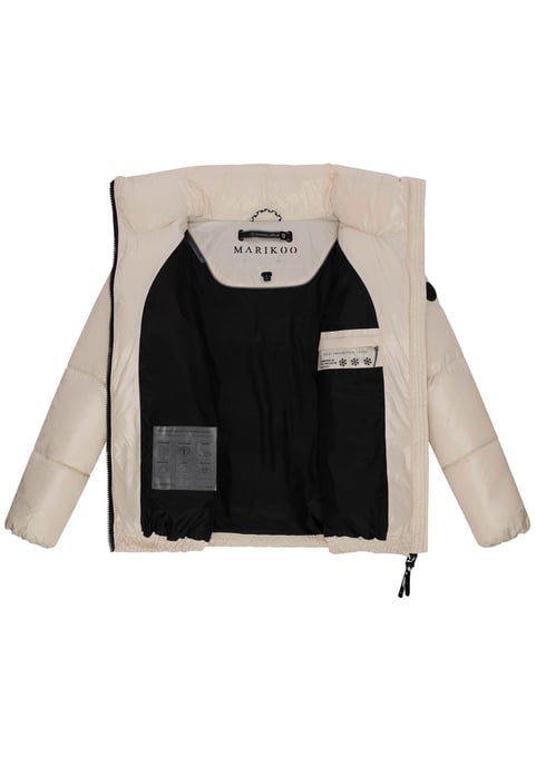 Chaqueta de invierno Marikoo Hazalee para mujer estilo puffer con acabado brillante - Image 4