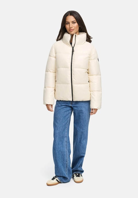 Chaqueta de invierno Marikoo Hazalee para mujer estilo puffer con acabado brillante - Image 6