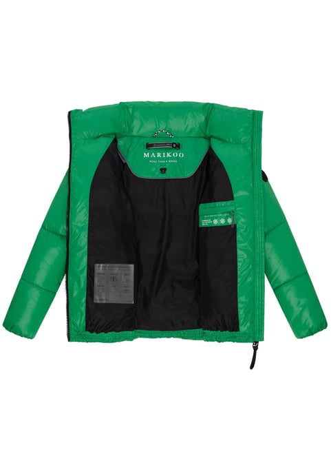 Chaqueta de invierno Marikoo Hazalee para mujer estilo puffer con acabado brillante - Image 4