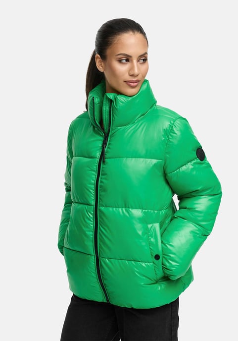 Chaqueta de invierno Marikoo Hazalee para mujer estilo puffer con acabado brillante - Image 5