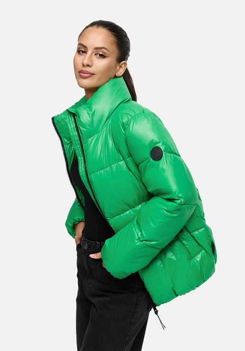 Chaqueta de invierno Marikoo Hazalee para mujer estilo puffer con acabado brillante - Image 6