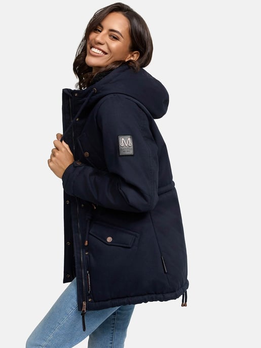 Chaqueta de invierno Marikoo Manolya para mujer con exterior de algodón y forro de borreguito - Image 2