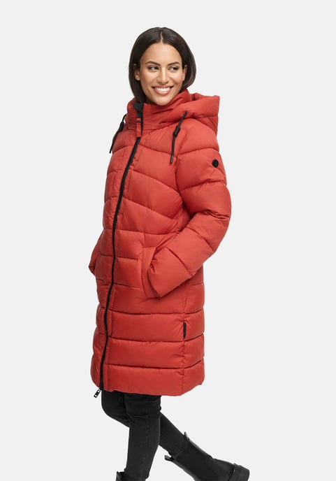 Abrigo de invierno Marikoo Kaltnäschen para mujer con capucha desmontable - Image 5