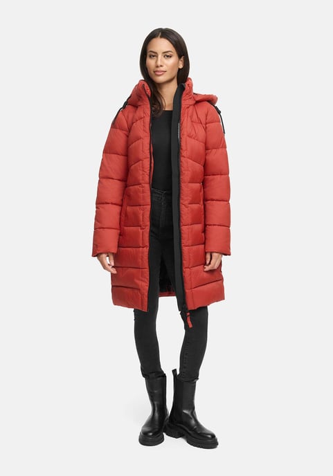 Abrigo de invierno Marikoo Kaltnäschen para mujer con capucha desmontable - Image 6