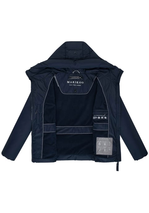 Chaqueta de invierno Marikoo Himee para mujer con cinturón y bolsillos magnéticos - Image 4