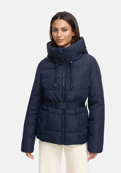 Chaqueta de invierno Marikoo Himee para mujer con cinturón y bolsillos magnéticos - Image 5