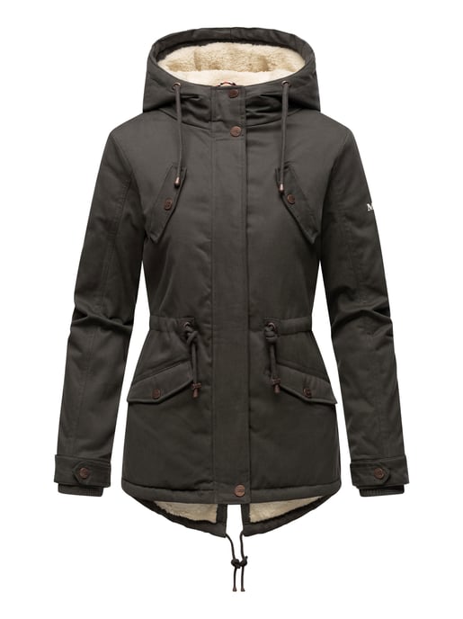 Chaqueta de invierno Marikoo Manolya para mujer con exterior de algodón y forro de borreguito - Image 2