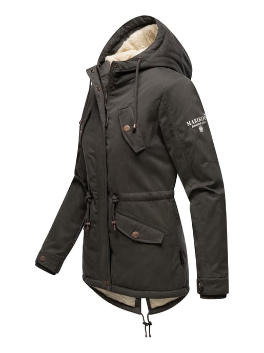 Chaqueta de invierno Marikoo Manolya para mujer con exterior de algodón y forro de borreguito - Image 3