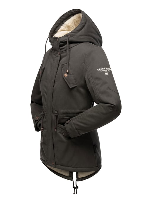 Chaqueta de invierno Marikoo Manolya para mujer con exterior de algodón y forro de borreguito - Image 4