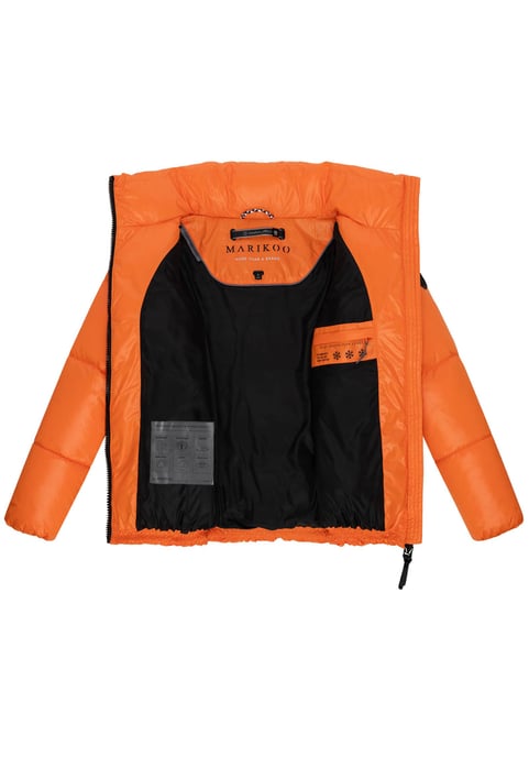 Chaqueta de invierno Marikoo Hazalee para mujer estilo puffer con acabado brillante - Image 4