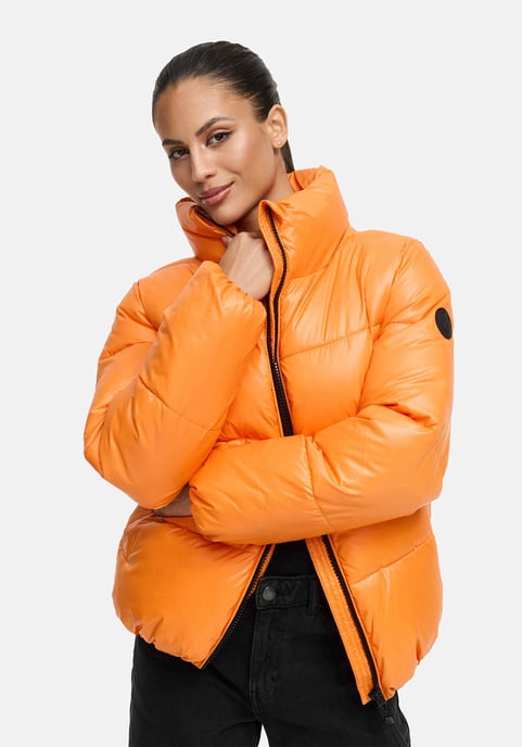 Chaqueta de invierno Marikoo Hazalee para mujer estilo puffer con acabado brillante - Image 5