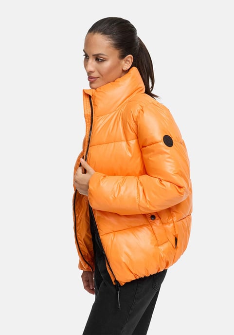Chaqueta de invierno Marikoo Hazalee para mujer estilo puffer con acabado brillante - Image 6