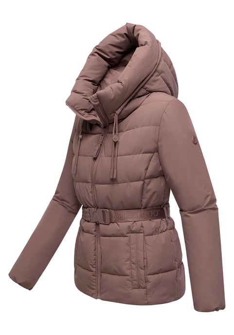 Chaqueta de invierno Marikoo Himee para mujer con cinturón y bolsillos magnéticos - Image 2