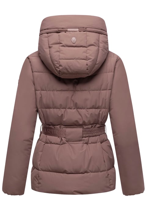 Chaqueta de invierno Marikoo Himee para mujer con cinturón y bolsillos magnéticos - Image 3