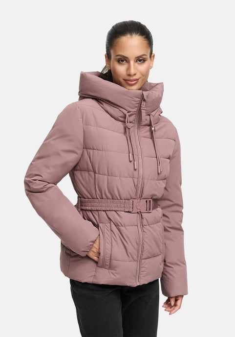 Chaqueta de invierno Marikoo Himee para mujer con cinturón y bolsillos magnéticos - Image 5