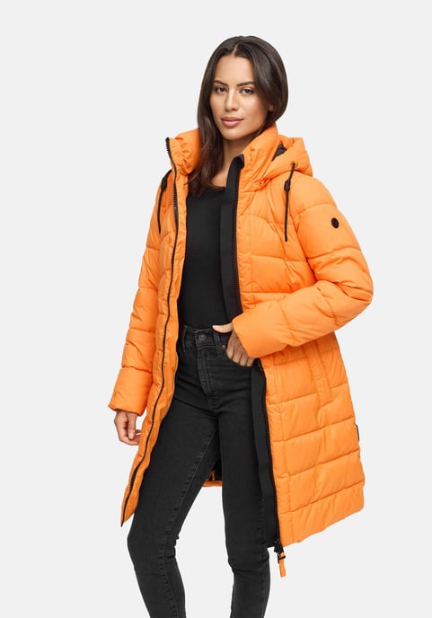 Abrigo de invierno Marikoo Kaltnäschen para mujer con capucha desmontable - Image 6