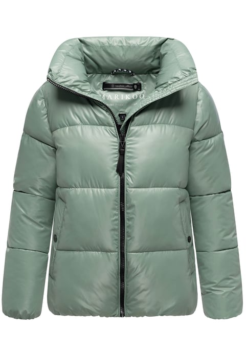 Chaqueta de invierno Marikoo Hazalee para mujer estilo puffer con acabado brillante - Image 1