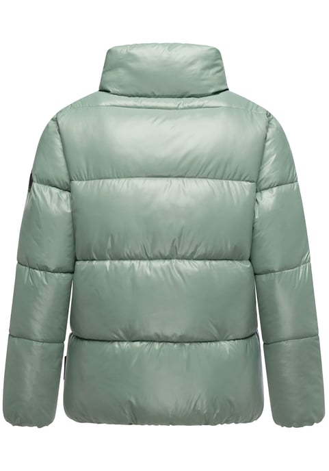 Chaqueta de invierno Marikoo Hazalee para mujer estilo puffer con acabado brillante - Image 3
