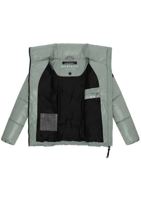 Chaqueta de invierno Marikoo Hazalee para mujer estilo puffer con acabado brillante - Image 4