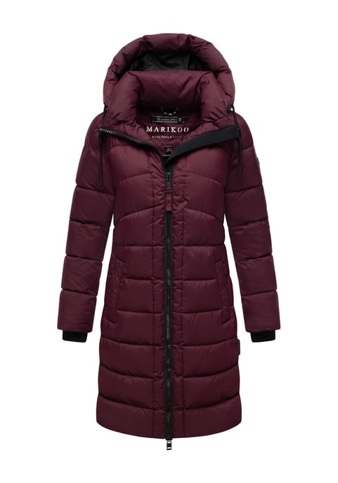 Abrigo de invierno Marikoo Kaltnäschen para mujer con capucha desmontable - Image 1