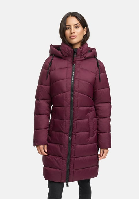 Abrigo de invierno Marikoo Kaltnäschen para mujer con capucha desmontable - Image 5