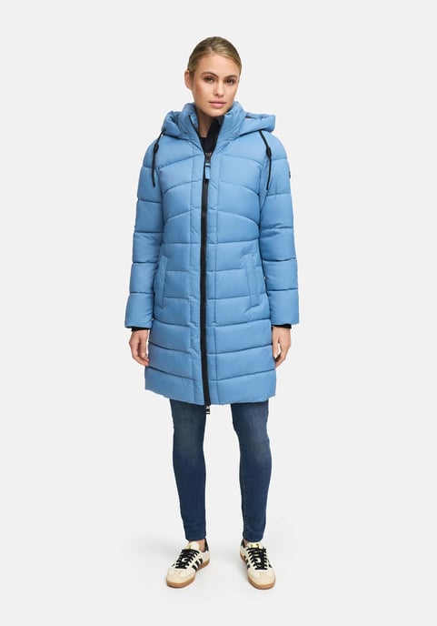 Abrigo de invierno Marikoo Kaltnäschen para mujer con capucha desmontable - Image 4