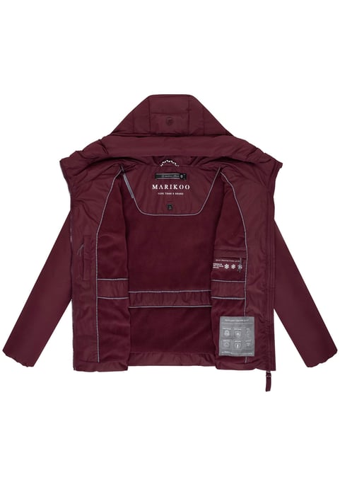 Chaqueta de invierno Marikoo Himee para mujer con cinturón y bolsillos magnéticos - Image 4