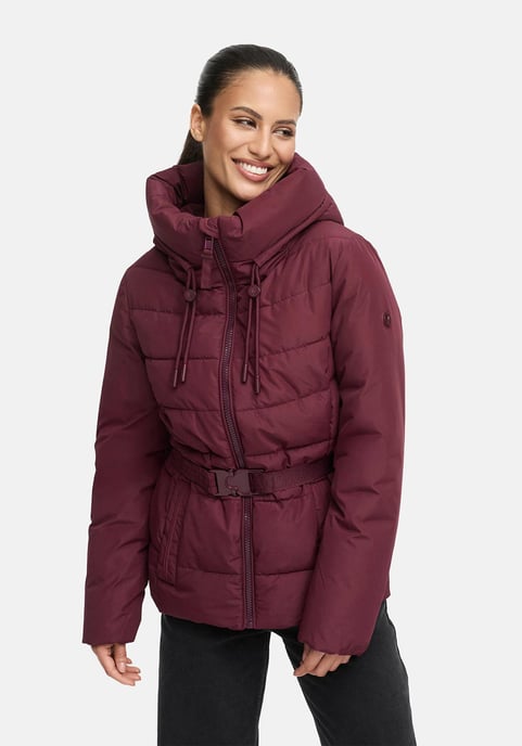Chaqueta de invierno Marikoo Himee para mujer con cinturón y bolsillos magnéticos - Image 5
