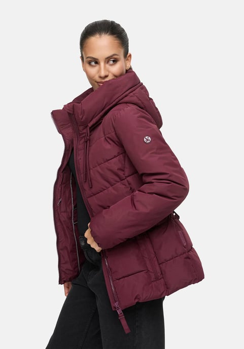 Chaqueta de invierno Marikoo Himee para mujer con cinturón y bolsillos magnéticos - Image 6