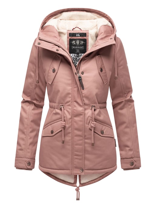 Chaqueta de invierno Marikoo Manolya para mujer con exterior de algodón y forro de borreguito - Image 1