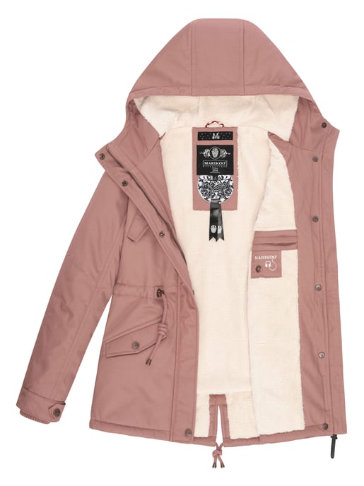 Chaqueta de invierno Marikoo Manolya para mujer con exterior de algodón y forro de borreguito - Image 5