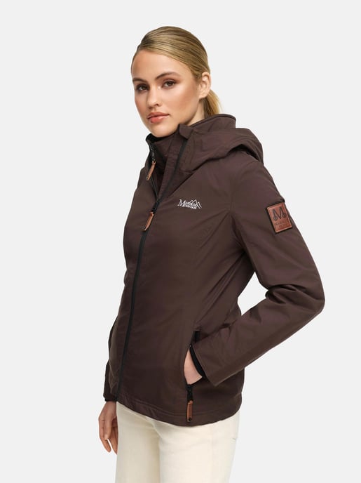 Chaqueta de entretiempo Marikoo Erdbeere para mujer con doble cuello y forro polar - Image 4