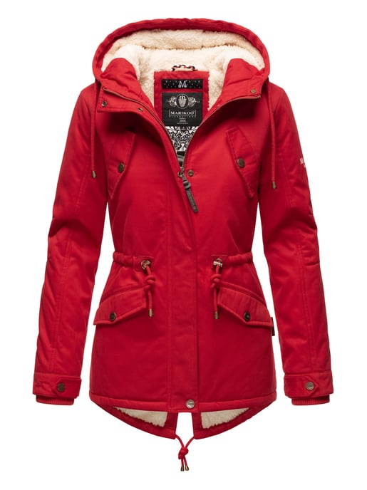 Chaqueta de invierno Marikoo Manolya para mujer con exterior de algodón y forro de borreguito - Image 1