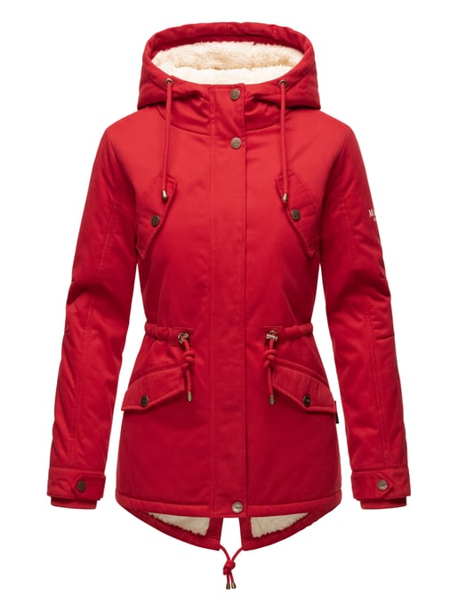 Chaqueta de invierno Marikoo Manolya para mujer con exterior de algodón y forro de borreguito - Image 2