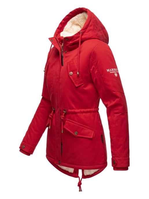 Chaqueta de invierno Marikoo Manolya para mujer con exterior de algodón y forro de borreguito - Image 3