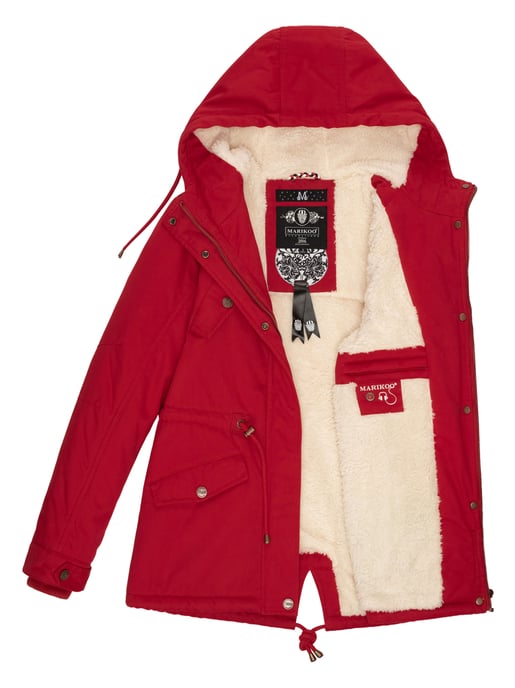 Chaqueta de invierno Marikoo Manolya para mujer con exterior de algodón y forro de borreguito - Image 6