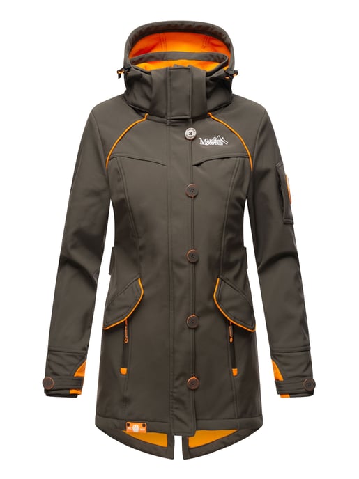 Marikoo chaqueta softshell mujer – Soulinaa, impermeable con capucha desmontable - Image 2