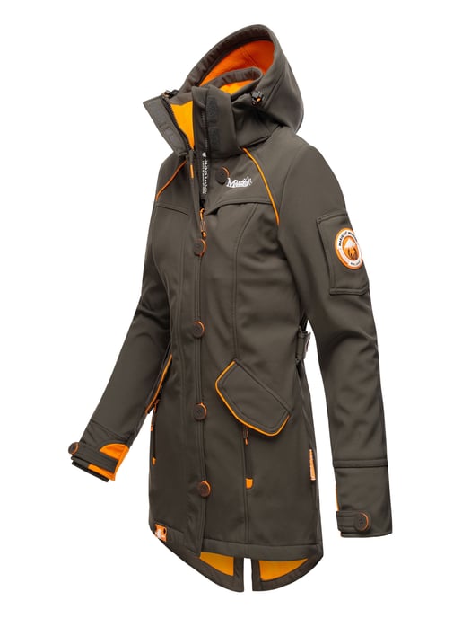 Marikoo chaqueta softshell mujer – Soulinaa, impermeable con capucha desmontable - Image 3