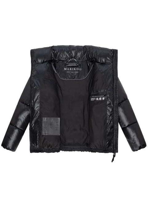 Chaqueta de invierno Marikoo Hazalee para mujer estilo puffer con acabado brillante - Image 4