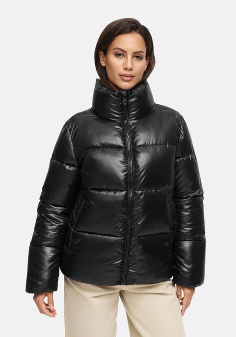 Chaqueta de invierno Marikoo Hazalee para mujer estilo puffer con acabado brillante - Image 5