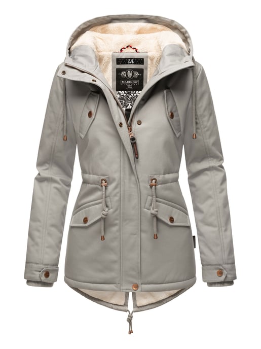 Chaqueta de invierno Marikoo Manolya para mujer con exterior de algodón y forro de borreguito - Image 1