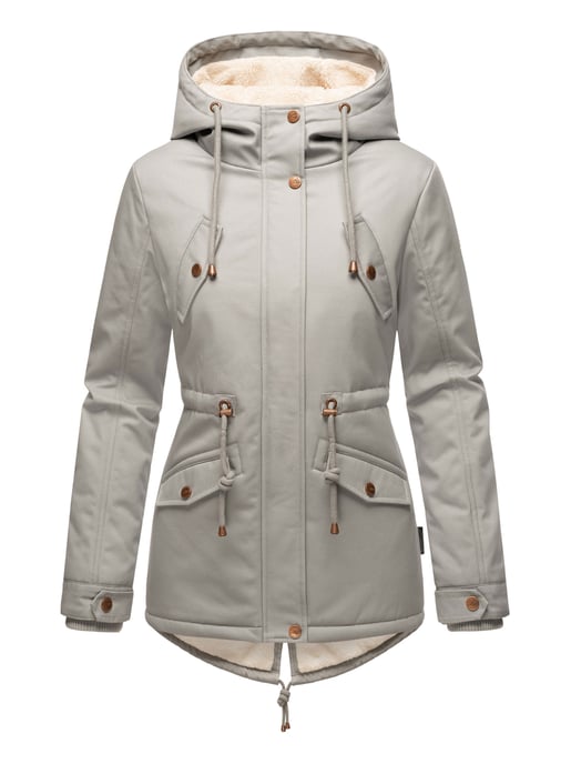 Chaqueta de invierno Marikoo Manolya para mujer con exterior de algodón y forro de borreguito - Image 2