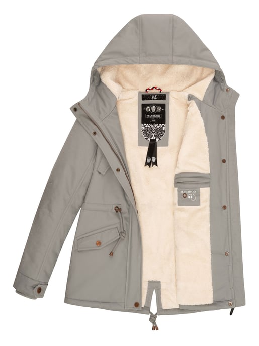 Chaqueta de invierno Marikoo Manolya para mujer con exterior de algodón y forro de borreguito - Image 6