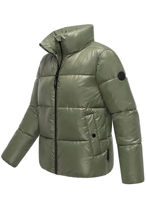Chaqueta de invierno Marikoo Hazalee para mujer estilo puffer con acabado brillante - Image 2
